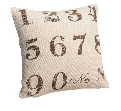 [CN712079] Housse de coussin Number en coton doux