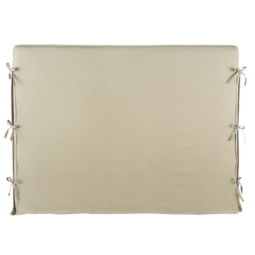 [CN311648] Housse de tête de lit blanche en lin lavé