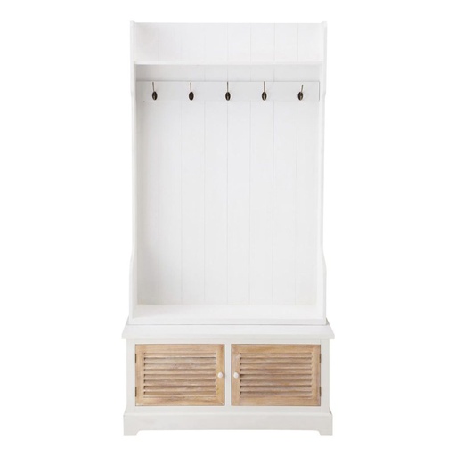 [CN313273] Meuble d'entrée Ouessant en bois blanc