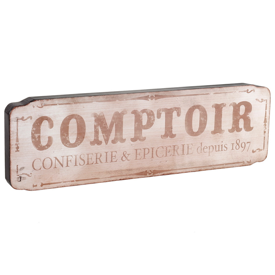 [CN611818] Plaque bois COMPTOIR