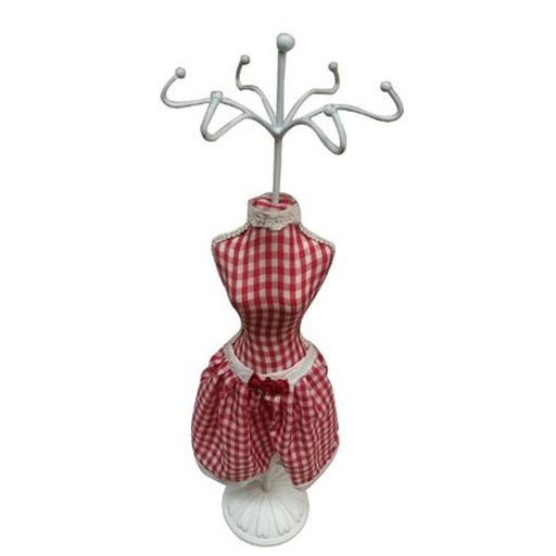 [GI308019] Porte bijoux robe damier rouge