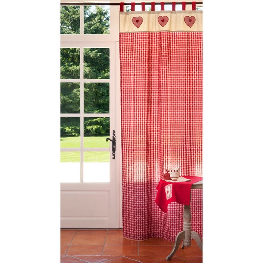 [CN211459] Rideau Louise coloré rouge