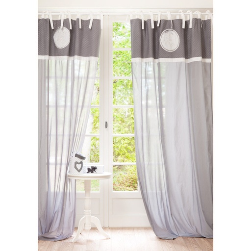 [CN212058] Rideau à nouettes en coton Sevigne