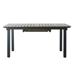 [CN113953] ESCALE - Table de jardin en aluminium gris 8/10 personnes