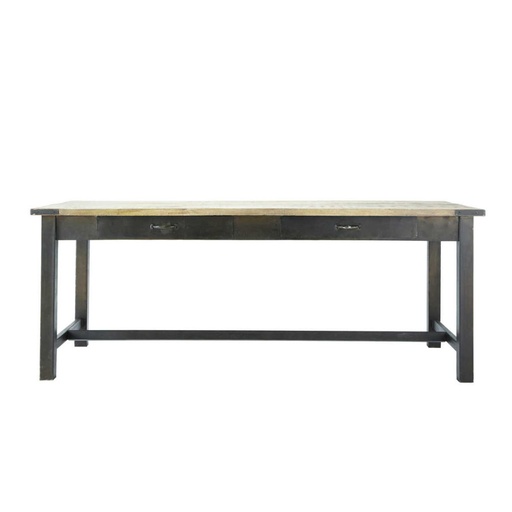 [CN513875] Table à manger Alfred en manguier et métal 8/10 personnes