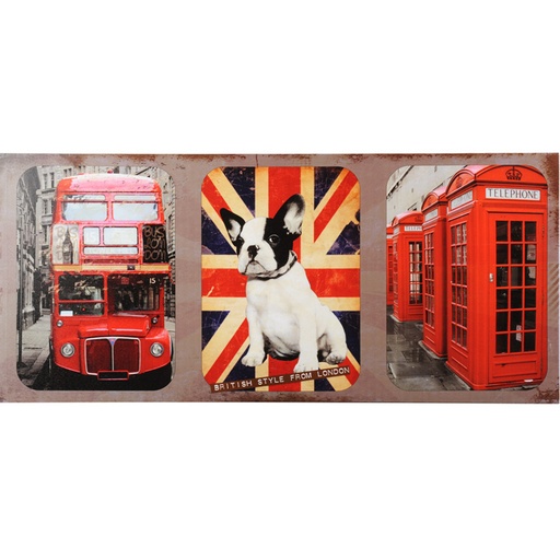 [CN311929] Toile British vintage avec motifs britanniques