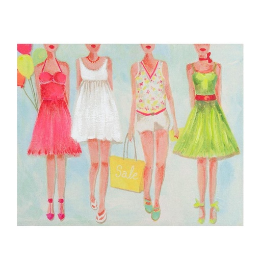 [CN314137] Toile Ladies floral, décoration murale imprimée personnages