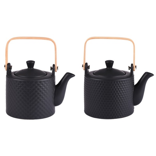 [BAD237553] Coffret théière Snow noir mat