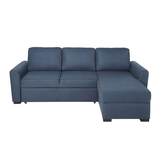 [CN918823] Canapé d'angle convertible Montréal 3/4 places bleu nuit