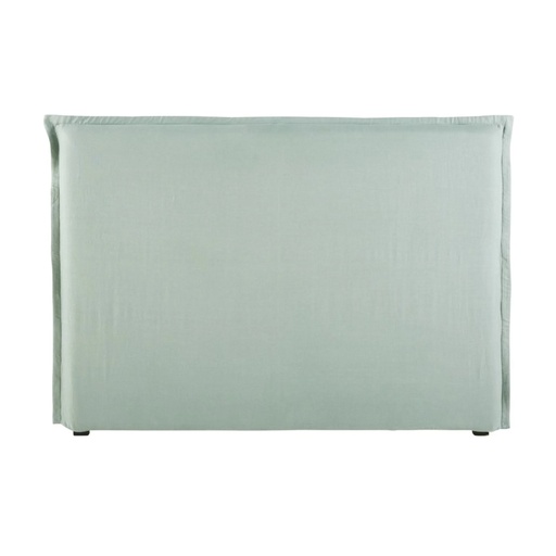 [CN918909] Housse de tête de lit 140 en lin lavé vert jade Morphée