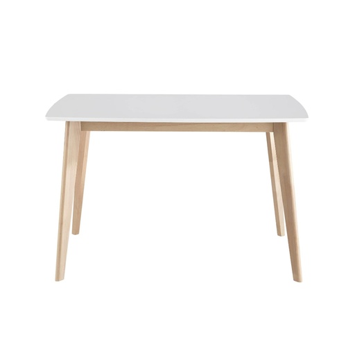 [CN415646] Table à manger Mia blanche 4/6 personnes L120