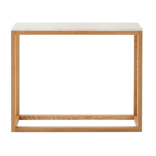 [CN817507] Console Marlow en marbre blanc et chêne massif
