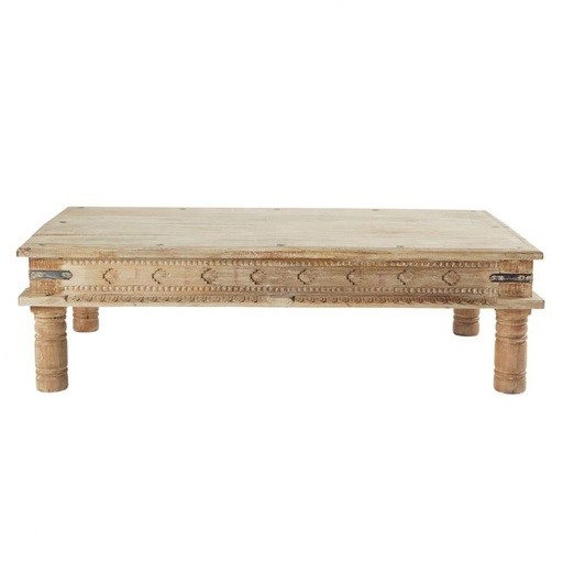 [CN511033] Table basse Gandhi indienne en manguier massif