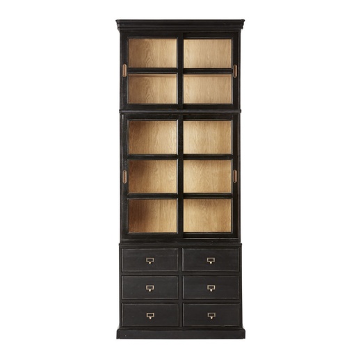 [CN117512] Bibliothèque Versailles 6 tiroirs noire