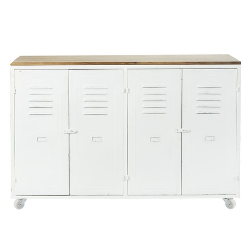 [CN618598] Buffet Bruce 4 portes en métal et sapin