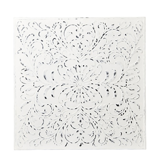 [AFF08202602] Décoration Murale Malcom M Blanc