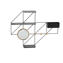 [CAD151032] Etagère géométrique en métal noir